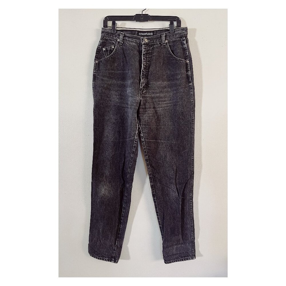 VTG Wrangler Silver Lake Sz 31x33 Western Bareback Black Wash Jeans Made in USA